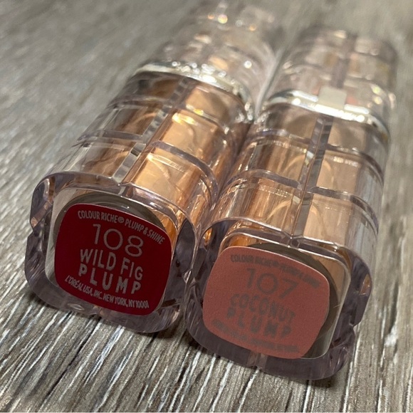 LOréal Lipstick Bundle 104 Guava Plump 108 Wild Fig Plump  107 Coconut Plump - Picture 4 of 11